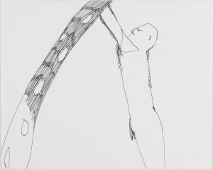 Sem Título, da Série "O Homem Permanecido", Luiz Rodolfo Annes, 2003, Curitiba/PR, nanquim sobre papel, 12,7 x 15,9 cm