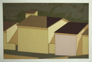 "Telhados de Ouro Preto" (Exemplar 101/200-9), Carlos Scliar, Agosto de 1977, Ouro Preto/MG, Serigrafia sopbre papel canson 200mg, 50,0 x 70,0 cm