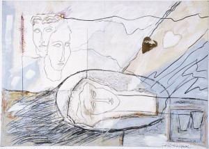 Sem Título, Ruy Kronbauer, 1999, Florianópolis/SC,Técnica mista (colagem com papéis diversos), 59,5 x 83,7 cm