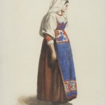 Estudo de Traje Italiano, Victor Meirelles de Lima, circa 1853/1856, Itália, Aquarela sobre papel, 29,9 x 22,8 cm