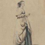 Estudo de Traje Italiano, Victor Meirelles de Lima, circa 1853/1856, Itália, Aquarela sobre papel, 28,3 x 21,0 cm