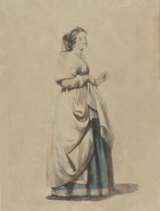 Estudo de Traje Italiano, Victor Meirelles de Lima, circa 1853/1856, Itália, Aquarela sobre papel, 28,3 x 21,0 cm