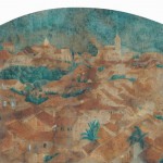 Vista parcial da cidade do Desterro - atual Florianópolis, Victor Meirelles de Lima, circa 1849, Florianópolis/SC, Aquarela sobre papel, 17,2 x 35,8 cm