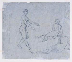 Sem Título, Victor Meirelles de Lima, circa 1853/1856, Itália, Grafite e carvão sobre papel, 25,8 x 22,0 cm
