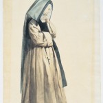 Estudo de Traje Italiano, Victor Meirelles de Lima, circa 1853/1856, Itália, Aquarela sobre papel, 28,8 x 19,8 cm