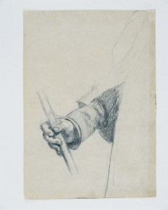 Estudo para Retrato, Victor Meirelles de Lima, circa 1852, Rio de Janeiro/RJ, Crayon sobre papel, 19,4 x 13,7 cm