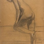 Estudo de Nu Masculino, Eliseu D'Angelo Visconti, 1893/1894, Paris, França, Grafite sobre papel, 44,3 x 32,3 cm