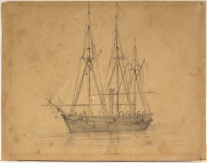 Magé [estudo de embarcação], Victor Meirelles de Lima